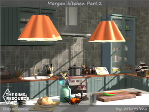 Sims 4 — Morgan Kitchen Part.2 by Mincsims — The set consists of 8 packages. -Built-In Stove -Sink -Kitchen Shelf -2