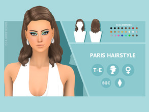 Sims 4 — Paris Hairstyle by simcelebrity00 — Hello Simmers! This short length, casino inspired, and hat compatible