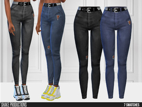 Sims 4 — 786 - Jeans by ShakeProductions — High Waisted Jeans 7 Colors