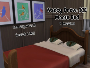 Sims 4 — Nancy Drew: ICE Moose Bed by hannahgaskarth2 — I used the Moose coin that came from Nancy Drew: White Wolf of