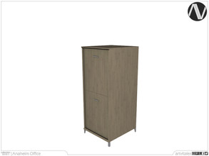 Sims 3 — Anaheim Tall Four Door Cupboard by ArtVitalex — Office And Study Room Collection | All rights reserved | Belong