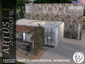 Sims 4 — Patreon Early Release - Artus Part 2 - Horizontal windows by Syboubou — This is a very simple build set with