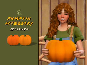 Sims 4 — Pumpkin Accessory by simlasya — All LODs New mesh 2 swatches Child to elder Custom thumbnail In the ring(right)