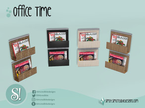 Sims 4 — Office time magazines rack by SIMcredible! — by SIMcredibledesigns.com available at TSR 4 colors variations