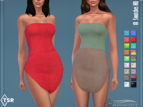 Sims 4 — Double Side Slit Mini Dress by Harmonia — New Mesh All Lods 18 Swatches Please do not use my textures. Please do