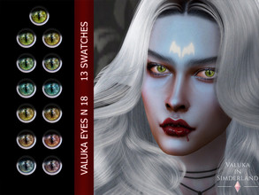 Sims 4 — Valuka - Eyes N18 by Valuka — Costume make up category 13 colours All genders and ages Thumbnail for