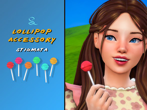 Sims 4 — Lollipop Accessory by simlasya — All LODs New mesh 6 swatches Child to elder Custom thumbnail In the ring(right)