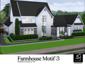 Sims 4 — Farmhouse Motif 3 by ALGbuilds — Farmhouse Motif 3 is a 4 bedroom, 3.5 bath modern style farmhouse with garage,