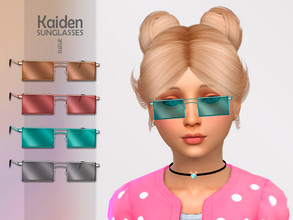 Sims 4 — Kaiden Sunglasses Child by Suzue — -New Mesh (Suzue) -12 Swatches -For Female and Male (Child) -HQ Compatible