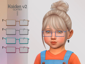 Sims 4 — Kaiden V2 Glasses Toddler by Suzue — -New Mesh (Suzue) -12 Swatches -For Female and Male (Toddler) -HQ