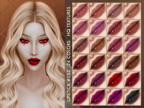 Sims 4 — [HALLOWEEN] LIPSTICK #153 by Jul_Haos — - CATEGORY: LIPSTICK - COLORS: 24 - SLIDERS COMPATIBLE - GENDER - FEMALE