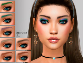 Sims 4 — Eyebrows N8 by Suzue — -18 Swatches -For all Ages and Genders -HQ Compatible