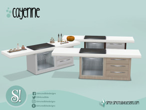 Sims 4 — Cayenne Stove by SIMcredible! — by SIMcredibledesigns.com available at TSR 4 colors variations