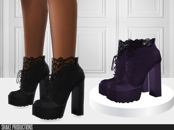 Sims 4 — Modern Victorian Gothic Shoes 1 by ShakeProductions — Shoes/High Heels New Mesh All LODs Handpainted 9 Colors