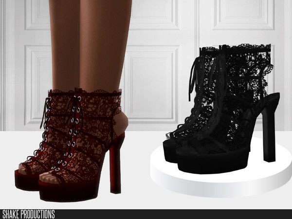 Sims 4 — Modern Victorian Gothic Shoes 2 by ShakeProductions — Shoes/High Heels New Mesh All LODs Handpainted 9 Colors