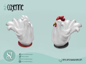 Sims 4 — Cayenne Rooster sculpture by SIMcredible! — by SIMcredibledesigns.com available at TSR 2 variations