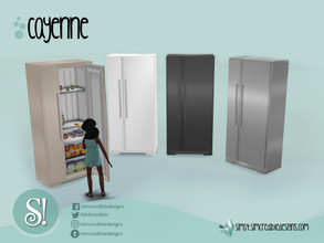 Sims 4 — Cayenne fridge by SIMcredible! — by SIMcredibledesigns.com available at TSR 4 colors variations