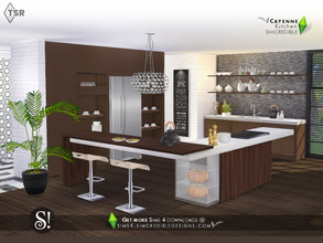 Sims 4 — Cayenne [web transfer] by SIMcredible! — Bringing this time a modern and spicy colored kitchen for your sims to