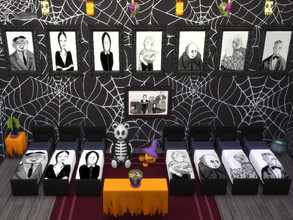 Sims 4 — Set The Family Addams by julimo2 — Halloween is brewing at the Addams family! And they are delighted to join