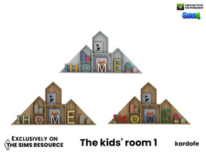 Sims 4 — The kids' room_Decorative shelf by kardofe — Decorative wall shelving, in three colour options