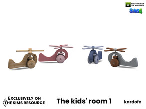 Sims 4 — The kids' room_Helicopter by kardofe — Small decorative toy helicopter, in four different options