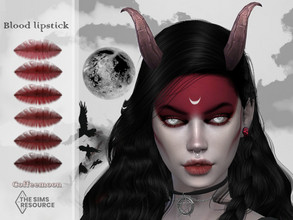 Sims 4 — Blood lipstick by coffeemoon — 6 colors for female and male: teen, young, adult, elder HQ mod compatible