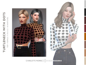 Sims 4 — Turtleneck With Dots by Charlotte_Morris — Turtleneck With Dots 8 swatches Feminine Teen, Young Adult, Adult,