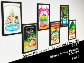 Sims 4 — Snow White and the Seven Dwarfs (1937) Movie Posters Part I by Loyrell — The "Snow White and the Seven