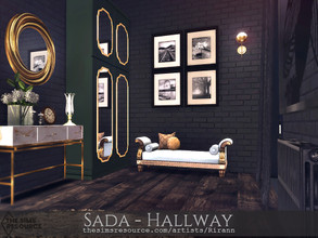 Sims 4 — Sada - Hallway - TSR CC Only by Rirann — Sada hallway is an elegant dark moody room inspired by the autumn in