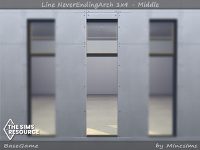 Sims 4 — Line NeverEndingArch 1x4 - Middle by Mincsims — Middle Part 10 swathces for medium wall