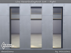 Sims 4 — Line NeverEndingArch 1x4 - Right by Mincsims — Right side 10 swathces for medium wall