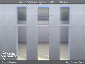 Sims 4 — Line NeverEndingArch 1x5 - Middle by Mincsims — Middle Part 10 swathces for tall wall