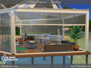 Sims 4 — Line Part.1 - Never Ending Arches by Mincsims — The set consists of 9 packages. -Left, Middle, Right -Short