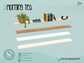 Sims 4 — Morning Tea 2x1 shelf by SIMcredible! — by SIMcredibledesigns.com available at TSR 4 colors variations