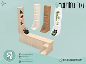 Sims 4 — Morning Tea Shelf corner by SIMcredible! — by SIMcredibledesigns.com available at TSR 4 colors variations