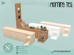 Sims 4 — Morning Tea Sideboard by SIMcredible! — by SIMcredibledesigns.com available at TSR 4 colors variations