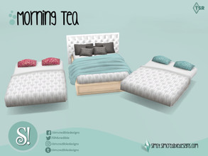 Sims 4 — Morning Tea Bed mattress by SIMcredible! — by SIMcredibledesigns.com available at TSR 5 colors variations