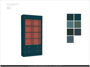 Sims 4 — Aura bedroom - bookshelf ColdColor by Severinka_ — Bookshelf (dresser) From the set 'Aura bedroom' Build / Buy