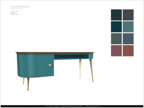 Sims 4 — Aura bedroom - desk by Severinka_ — Desk From the set 'Aura bedroom' Build / Buy category : Surfaces / Desks 8