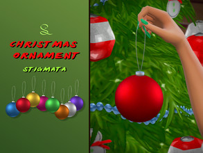 Sims 4 — Christmas Ornament Accessory by simlasya — All LODs New mesh 8 swatches Toddler to elder Custom thumbnail Not