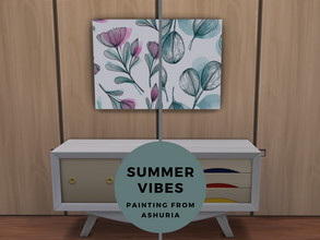 Sims 4 — Summer Vibes -paintings- by Ashuria — Beautiful base game paintings with 6 new pictures! Please do not reupload