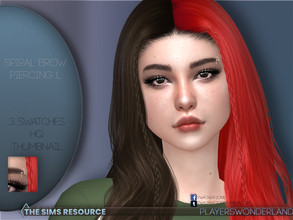 Sims 4 — PWSpiralPiercingEyebrowL by PlayersWonderland — This one is the standalone eyebrow piercing for the left side!
