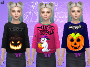 Sims 4 — Children's halloween blouse by MeuryVidal — Children's blouse for your little girl to celebrate halloween.