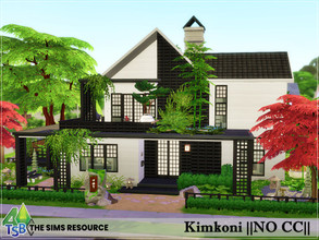 Sims 4 — Kimkoni || NO CC || by Bozena — The house is located in the Foundry Cove . Willow Creek. Lot: 30 x 20 Value: $