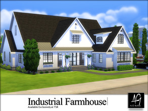 Sims 4 — INDUSTRIAL FARMHOUSE by ALGbuilds — INDUSTRIAL FARMHOUSE, industrial chic meets farmhouse tradition. This home