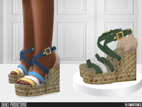 Sims 4 — 790 - High Heel Espadrilles by ShakeProductions — Shoes/High Heels - Boots New Mesh All LODs Handpainted 15