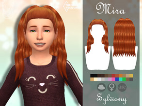 Sims 4 — Mira Hairstyle (Child) by Sylviemy — Long updo wavy hair for child New Mesh Maxis Match All Lods Base Game