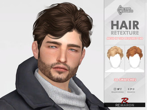 Sims 4 — TO0729 Hair Retexture Mesh Needed by remaron — Hair retexture for males in The Sims 4 PLEASE READ BEFORE