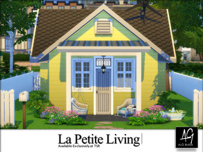 Sims 4 — La Petite Living by ALGbuilds — La Petite is a 1 bedroom, 1 bath starter home. It has a tiny cottage feel with a