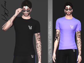 Sims 4 — Top II Male - Sports Wear Collection by Viy_Sims — All Maps 5 Colors Compatible with HQ mode Low Poly